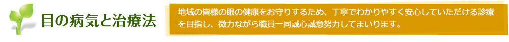 目の病気と治療法